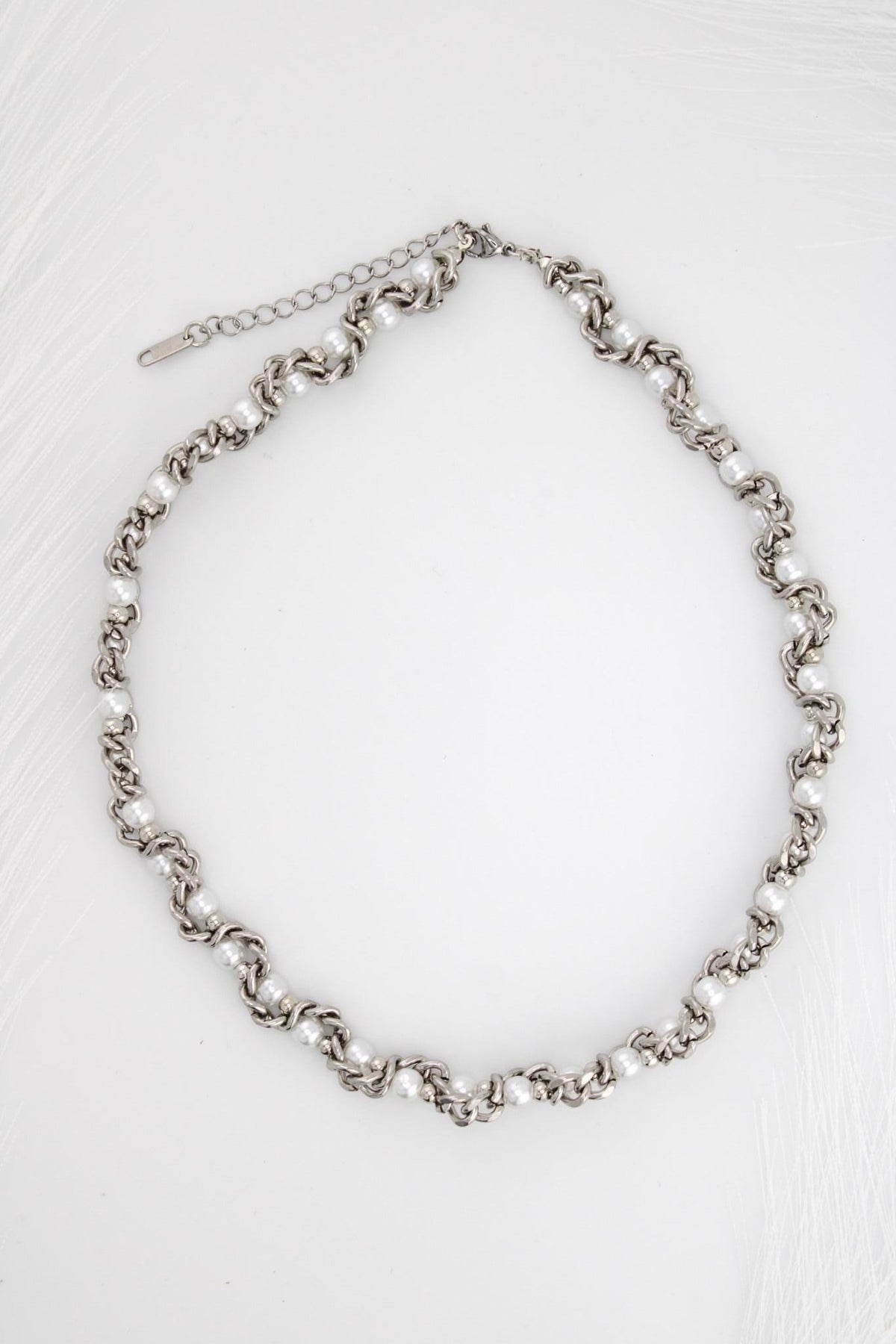 Creative Punk Pearl and Chain Necklace/Multilayered Cat Eye/ Thorn and Cracked Bead Jewelry for Men or Women/Sweater Chain, Luxury Gift