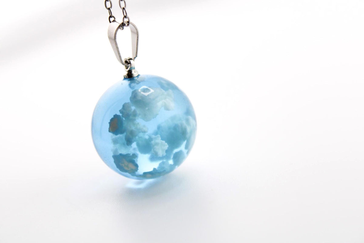 Acrylic Cloud Pendant Necklace, Whimsical Celestial Jewelry