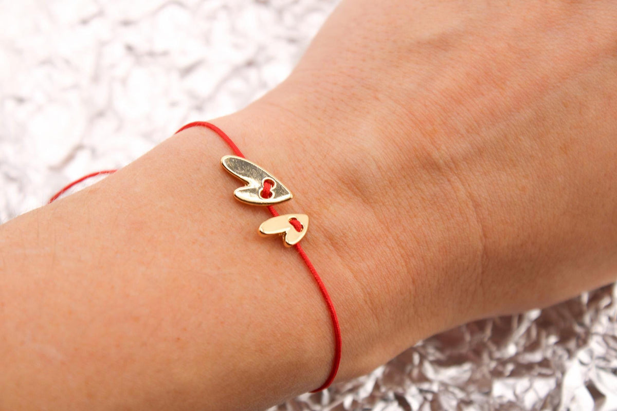 Handmade Woven Rope Heart Bracelet: Stainless Steel Accent, Adjustable