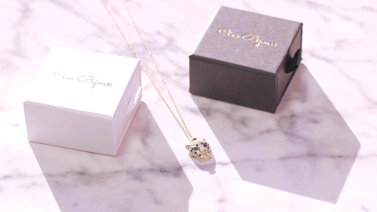 Tiny Panther Necklace: Gold-Tone Feline Charm, Stainless Steel