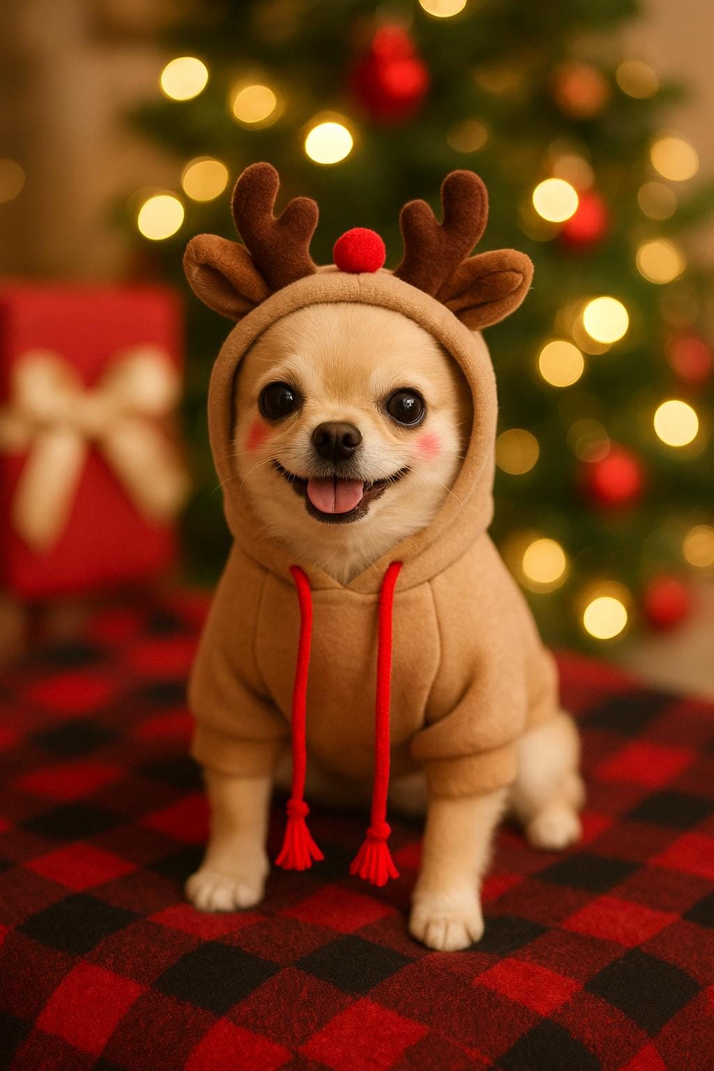 Cute Pet Hoodies, Dog & Cat Sweatshirts/Small Medium Pet Clothes/ Christmas Outfit/ New Year Costume/Winter Puppy Jacket/Dog Holiday Apparel