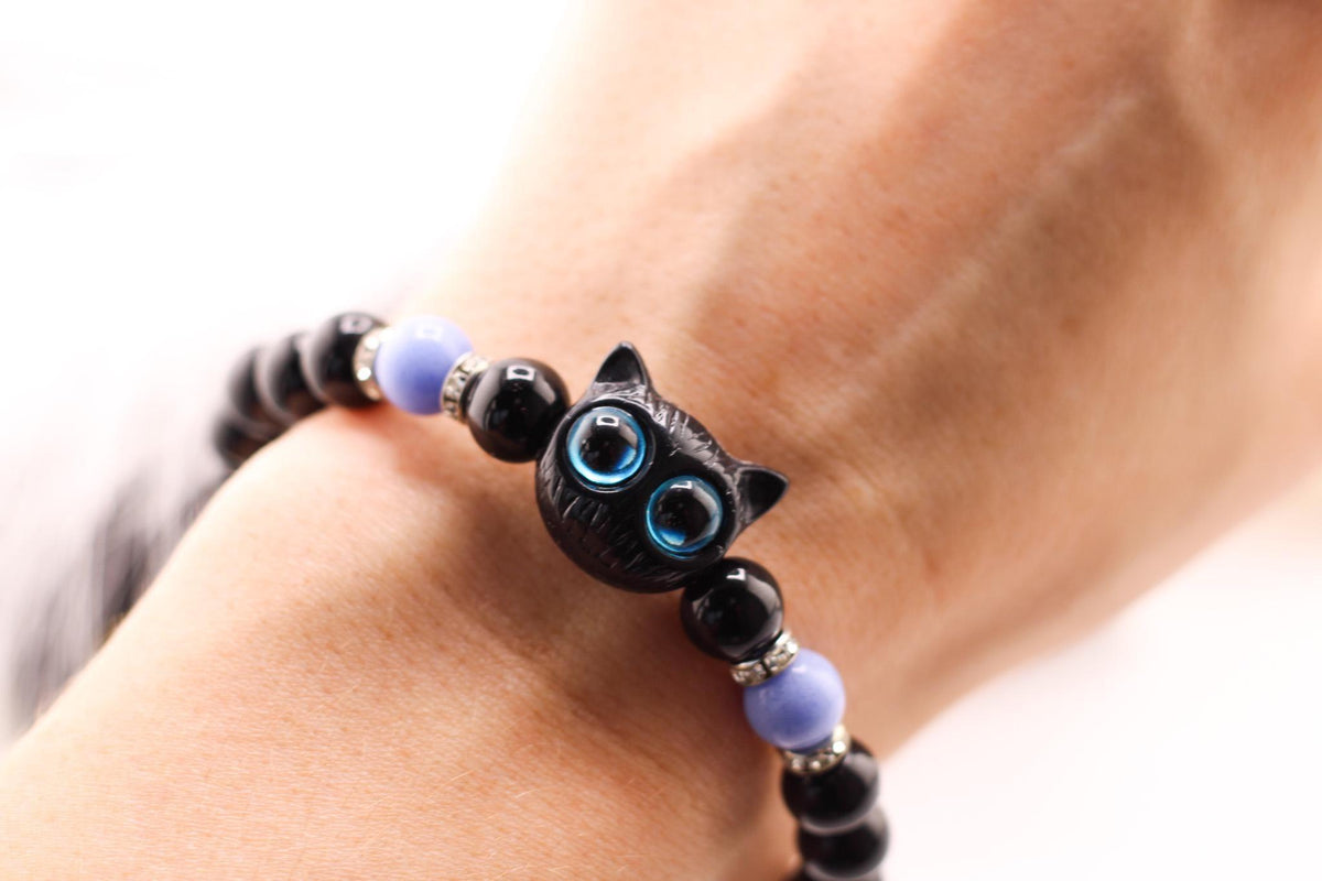 Cat Lover Bracelet/Minimalist Kitty Necklace/Mother of Pearl Cat Jewelry/Gift for Cat Mom/Pet Memorial Jewelry