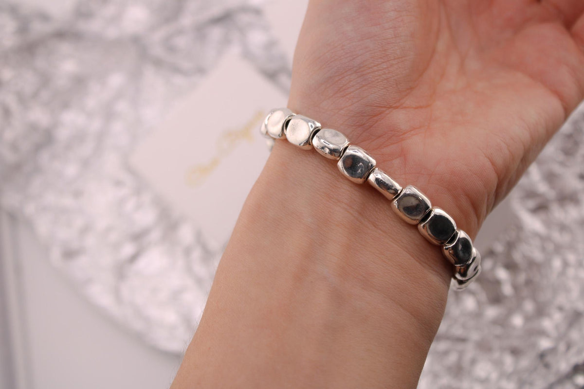 Silver Pink Rhinestone Bracelet/Sparkling Crystal Jewelry for Women/Gift for Her