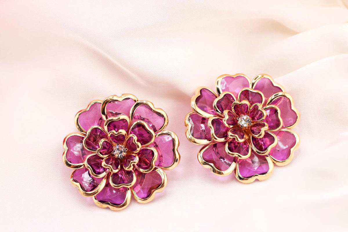 Luxury Crystal Floral Button Covers /Chic Shirt Cuff Accents for Women/ Elegant Button Cover Cufflinks/Stylish Shirt Accessories Gift