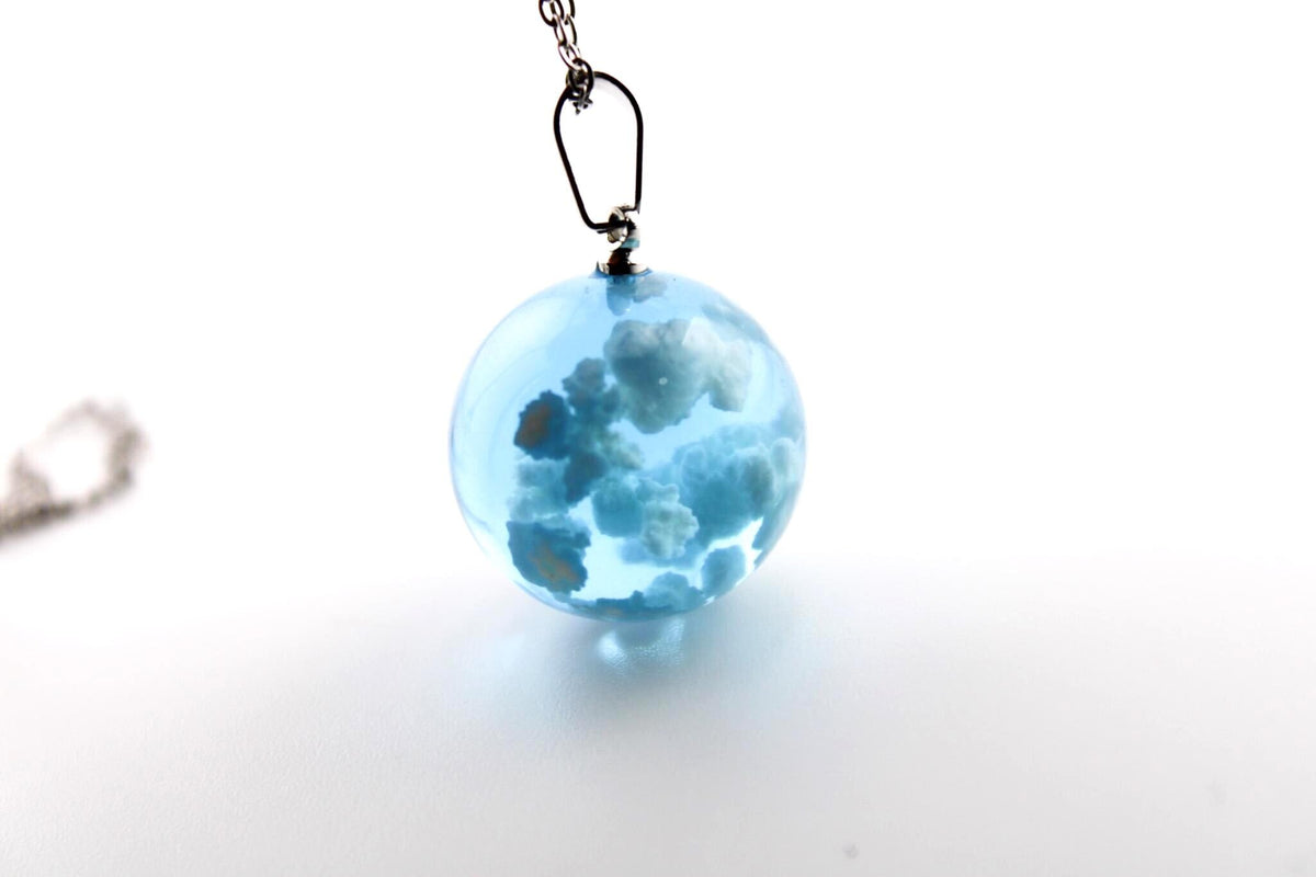 Acrylic Cloud, Moon, Globe Pendant Necklace: Whimsical Daily Wear Jewelry