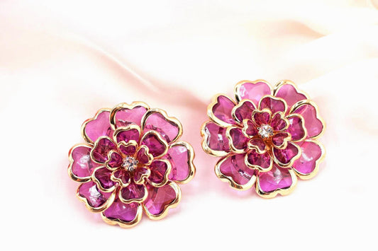 Luxury Crystal Floral Button Covers /Chic Shirt Cuff Accents for Women/ Elegant Button Cover Cufflinks/Stylish Shirt Accessories Gift