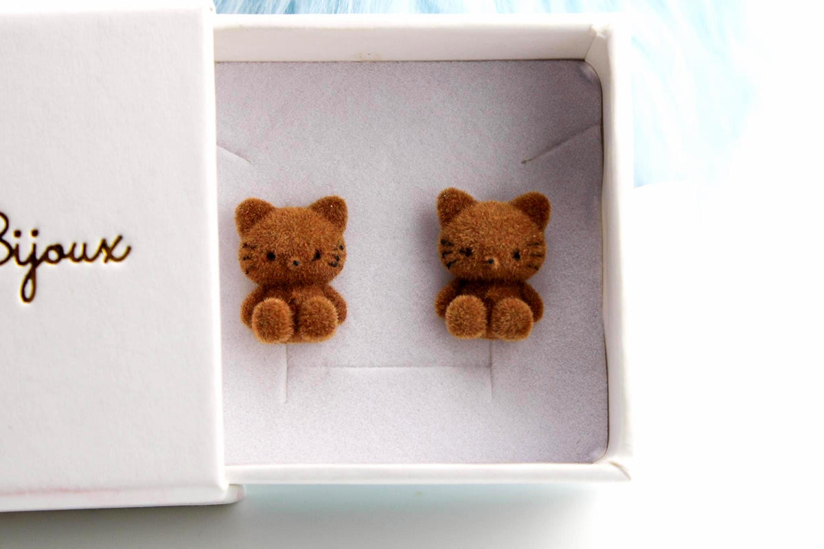Cute Cat Earrings/925 Silver Needle/Girls’ Daily Casual Jewelry Gift/Gift for Her