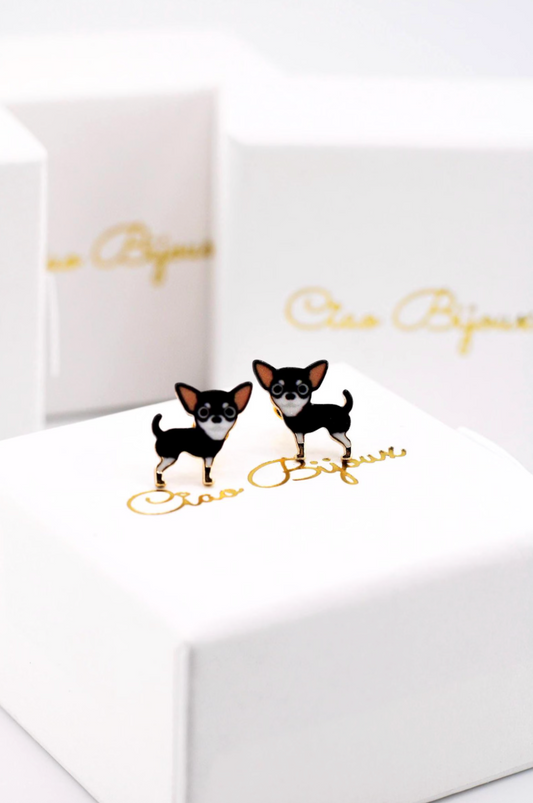 Cute Puppy Stud Earrings for Women/Minimal Dog Jewelry Gift