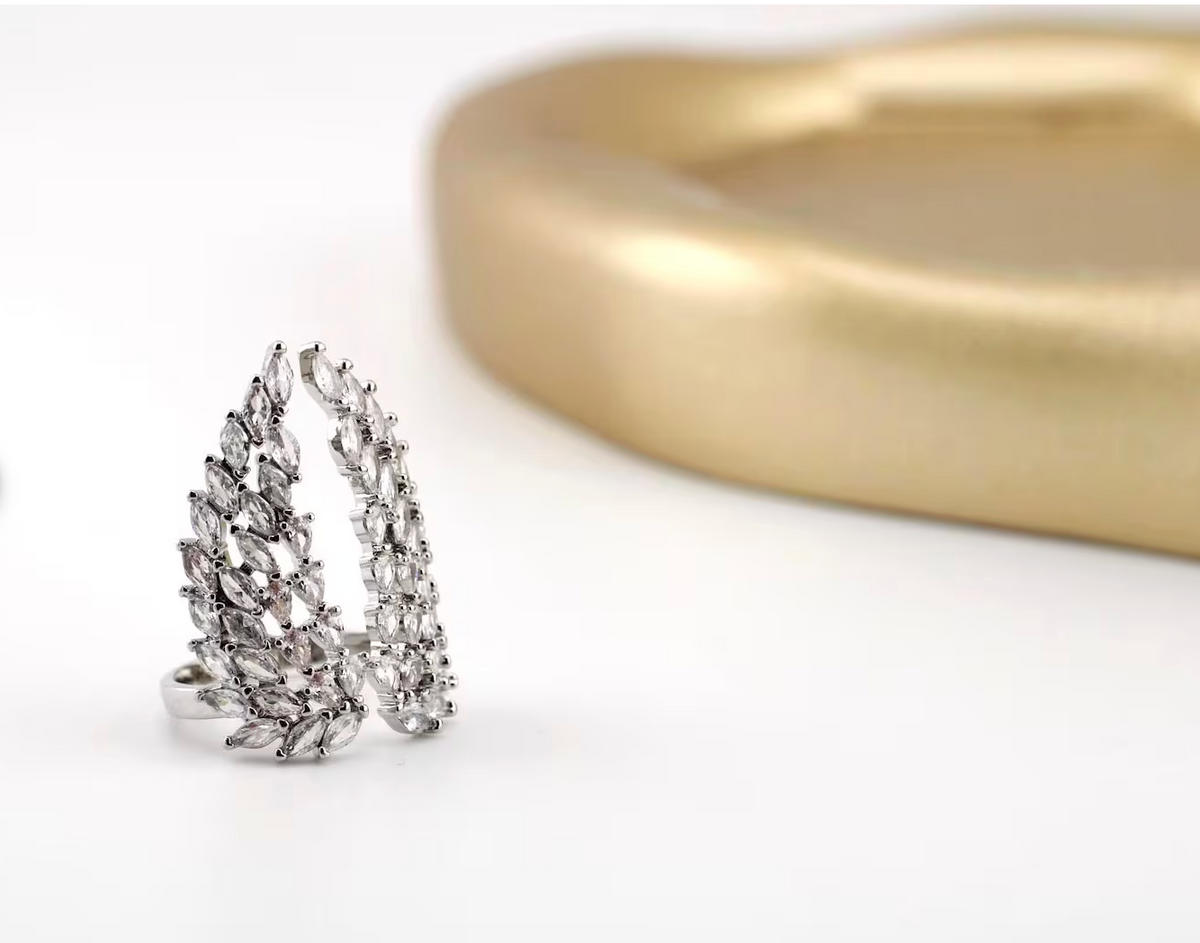 Sterling Silver Angel Wings Ring for Women