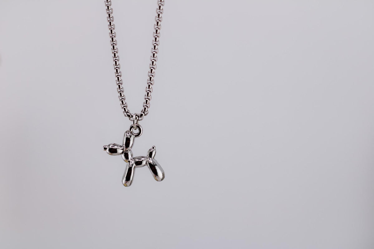 Balloon Dog Necklace/Balloon Dog Pendant/Gift for Her/Pet lover/Charm Necklace for Women/Silver Dog Pendant