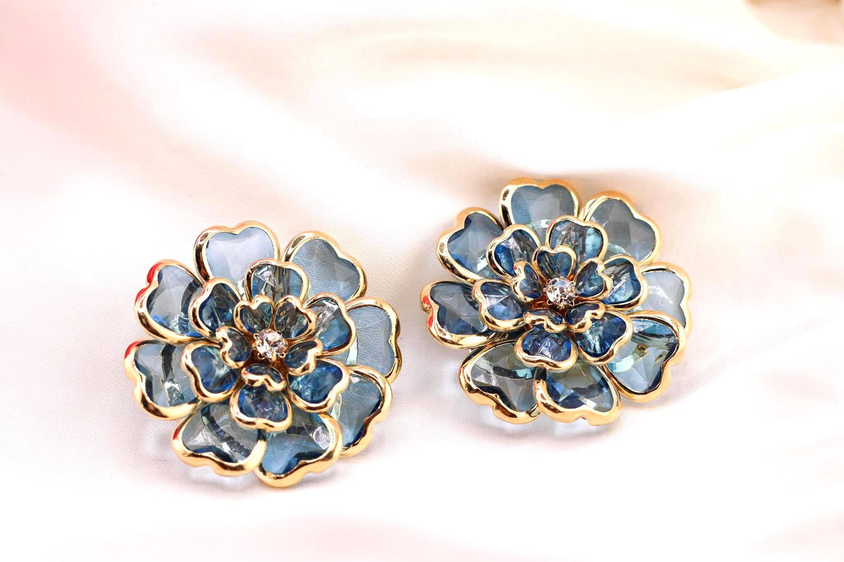 Luxury Crystal Floral Button Covers /Chic Shirt Cuff Accents for Women/ Elegant Button Cover Cufflinks/Stylish Shirt Accessories Gift