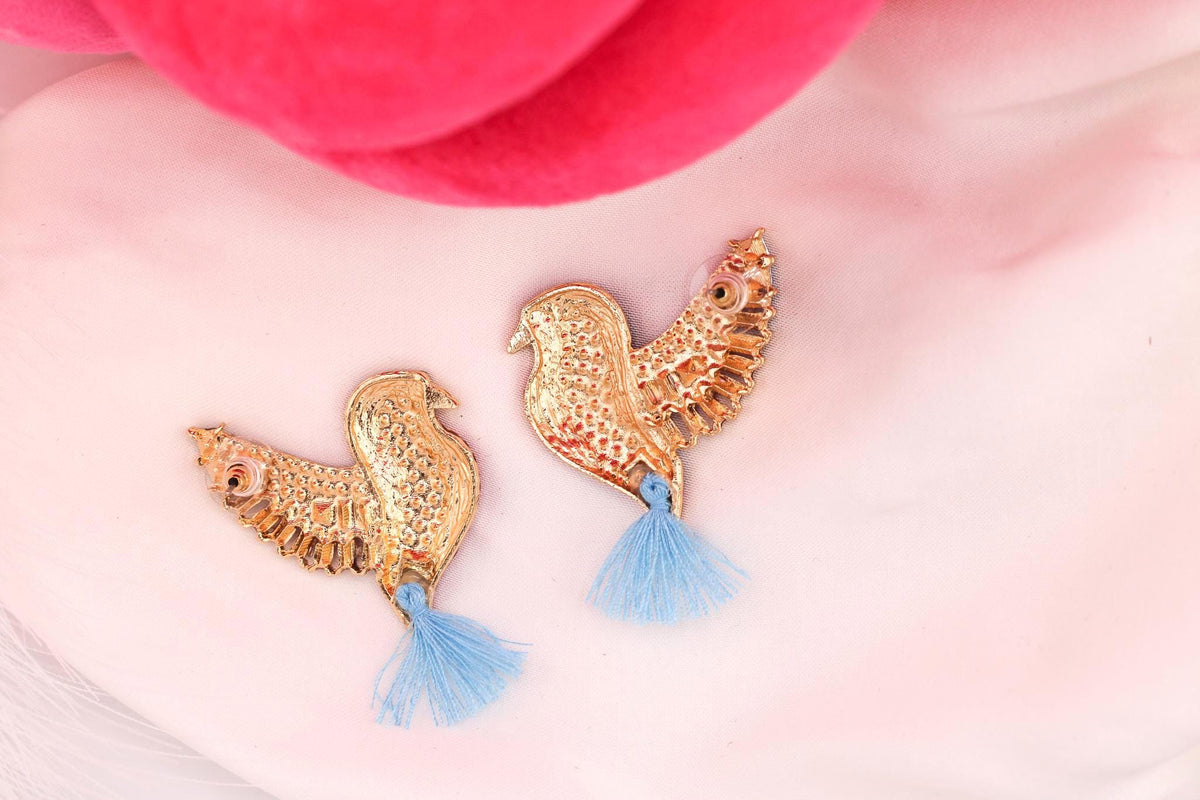 Custom Birthstone Hummingbird Earrings/Gift for Her/Dangling Earrings/Elegant Love/Bird Earrings/Attractive Wings/Cute earrings