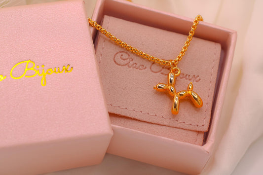 Balloon Dog Necklace/Balloon Dog Pendant/Gift for Her/Pet lover/Charm Necklace for Women/Gold Dog Pendant